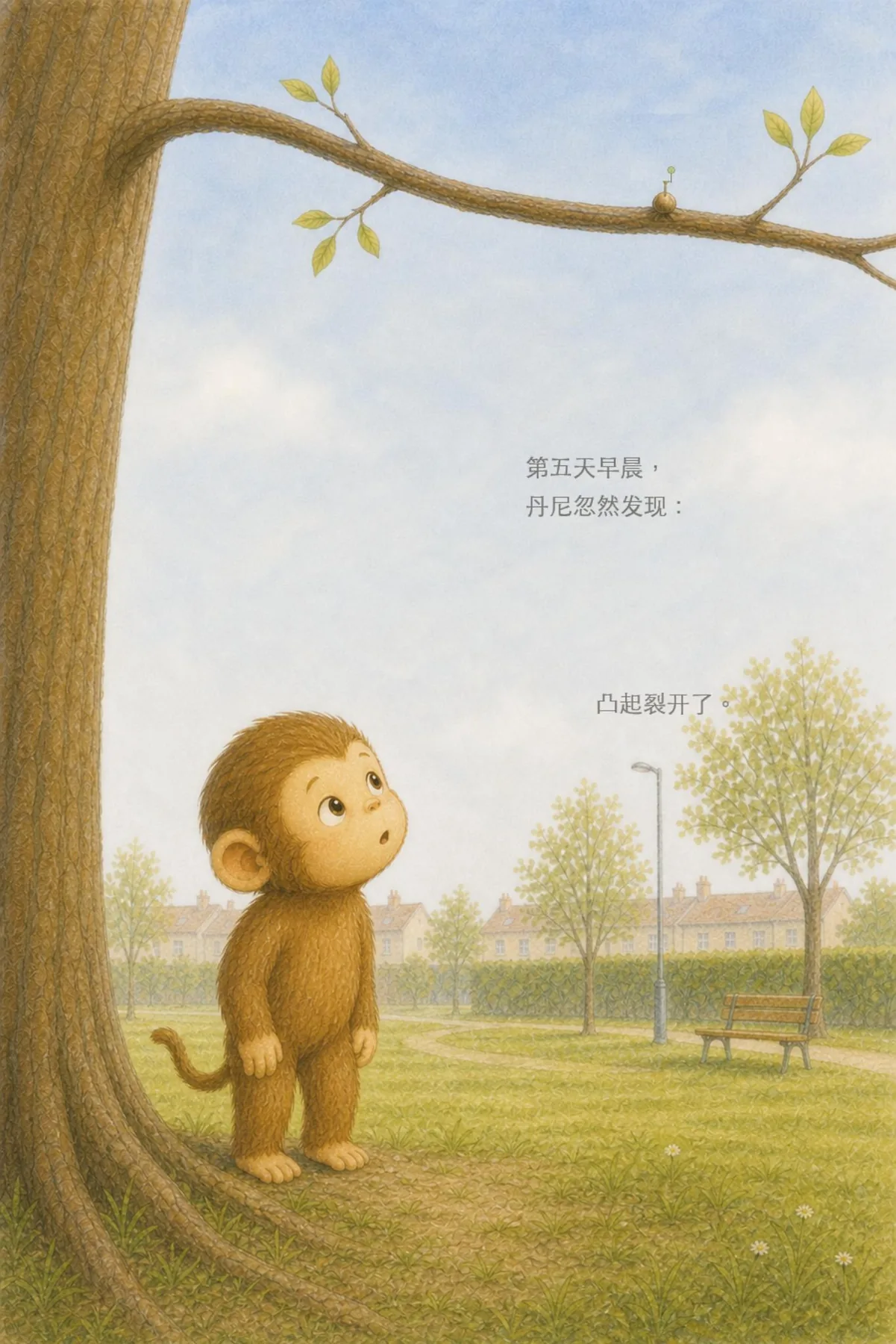 树枝上的小小变化终于出现